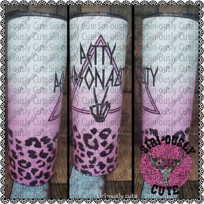 Petty Personality Pink Leopard Tumblers
