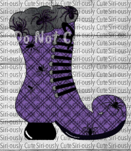 Witch Boot - Spiders And Checkers Sublimation Transfer