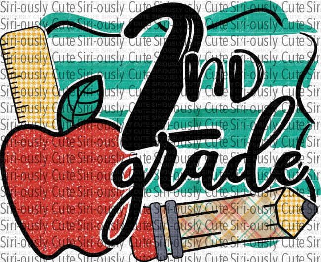 2Nd Grade - Teal With Apple