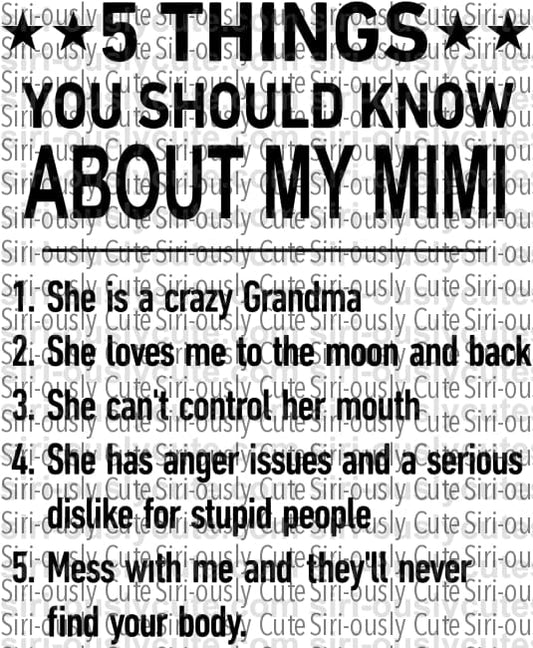 5 Things You Should Know About My Mimi - Siri-ously Cute Subs