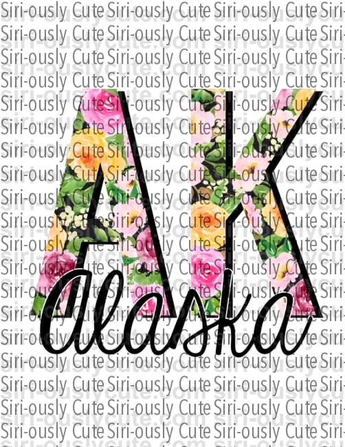 Alaska - Floral Letters - Siri-ously Cute Subs