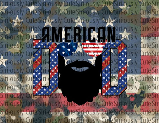 American Dad - Beard Patriotic Straight Tumbler