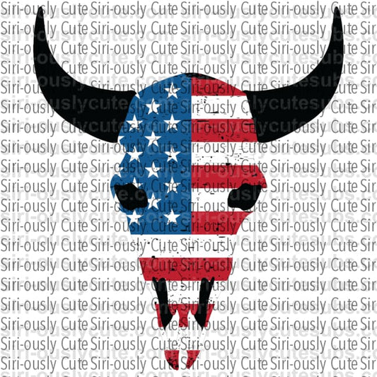 American Flag Cow Skull 2