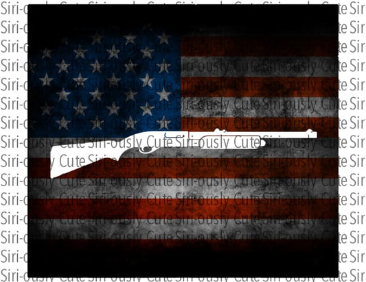 American Flag With White Shotgun - Straight Tumbler