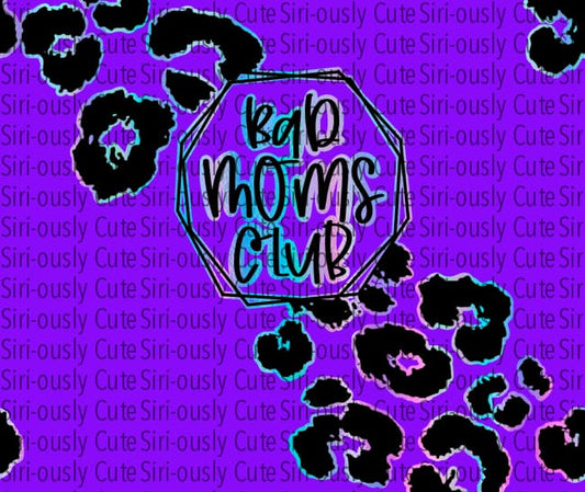 Bad Moms Club Angled Leopard Purple Straight Tumbler