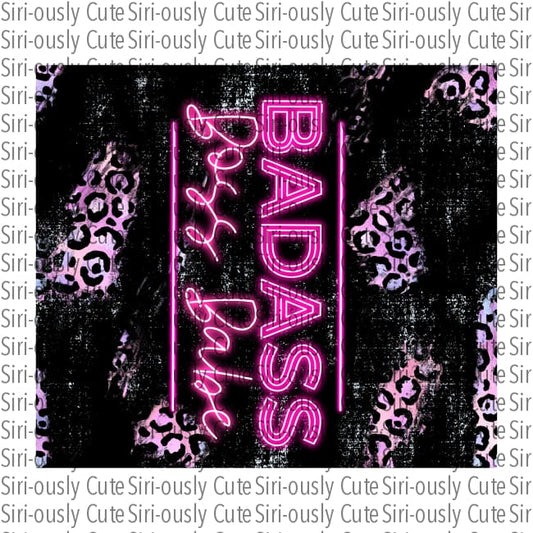 Badass Boss Babe - Pink Neon Black Straight Tumbler
