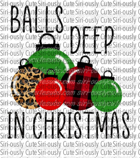 Balls Deep In Christmas - Red Green Leopard Ornaments
