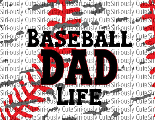 Baseball Dad Life - Distressed Straight Tumbler