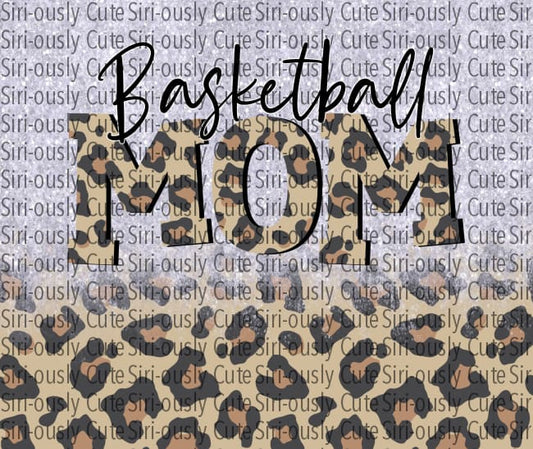 Basketball Mom Leopard Ombre Straight Tumbler