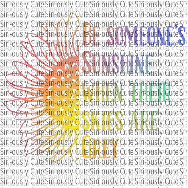 Be Someones Sunshine When Their Skies Are Grey