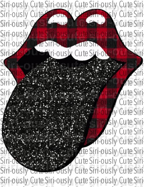 Buffalo Plaid Lip and Glitter Tongue - Siri-ously Cute Subs