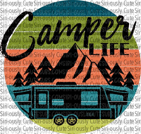 Camping Life - Green Camper Round