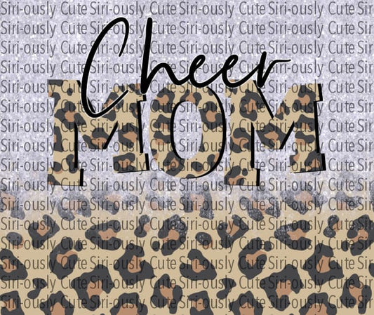 Cheer Mom Leopard Ombre Straight Tumbler