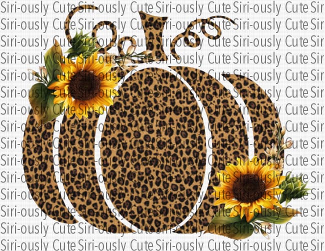Cheetah Pumpkin with Sunflowers 1 - Siri-ously Cute Subs