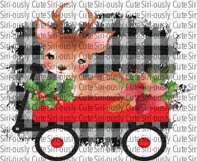 Christmas Deer Wagon