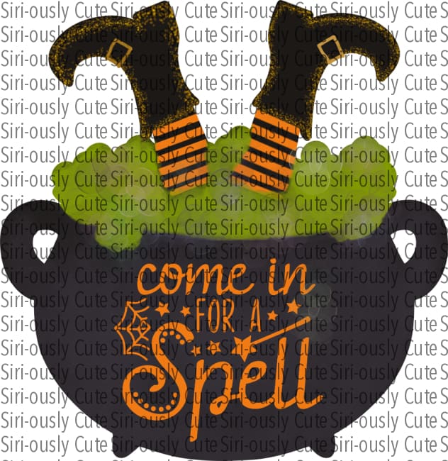 Come In For A Spell - Witch Feet Cauldron