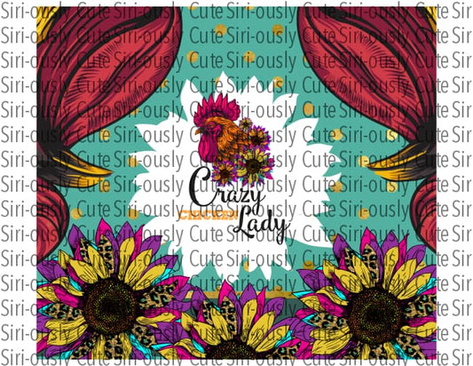 Crazy Chicken Lady - Floral Straight Tumbler