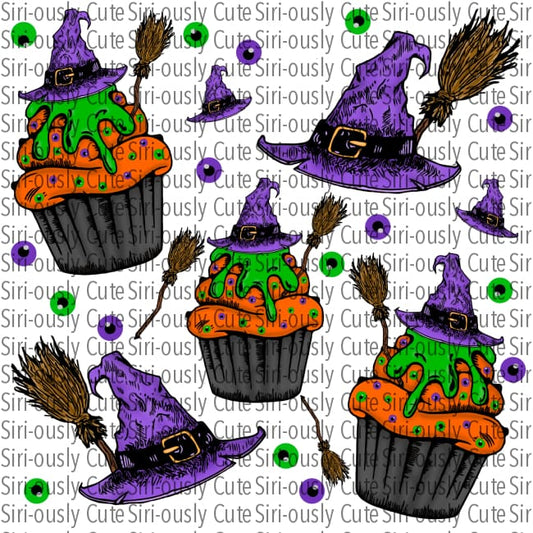 Cupcake And Witch Hat Large Straight Tumbler