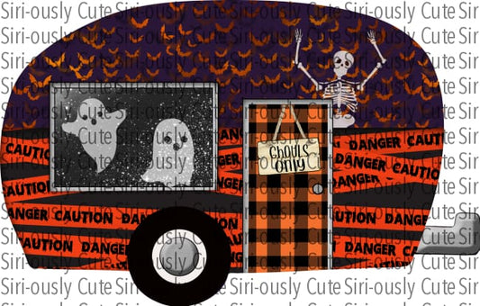 Ghouls Only - Caution Tape Ghost Camper