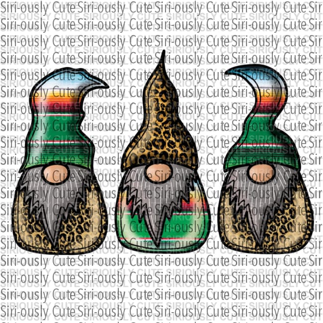 Gnome Trio - Serape and Leopard - Siri-ously Cute Subs