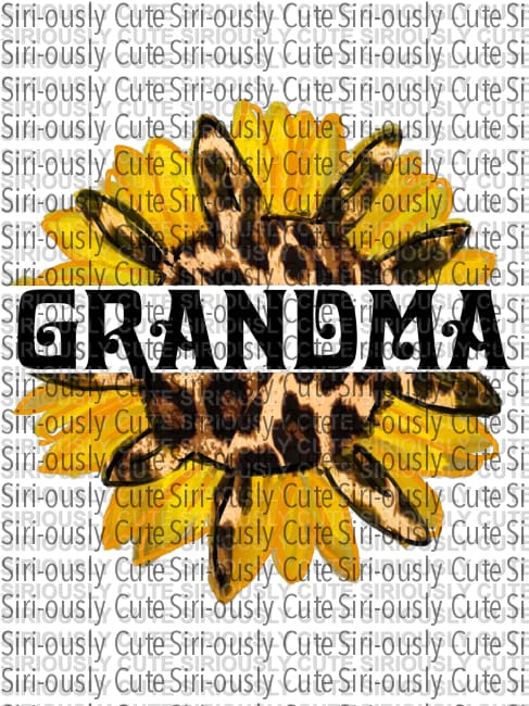 Grandma - Leopard Sunflower 1 - Siri-ously Cute Subs