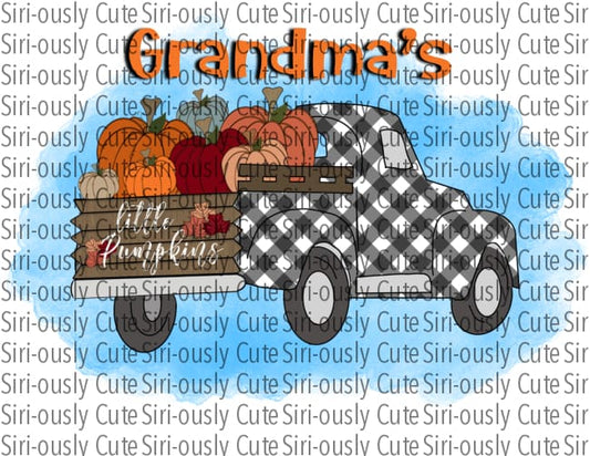 Grandmas Little Pumpkins - Plaid Truck