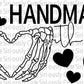 Handmade With Love - Skeleton Hands With Hearts