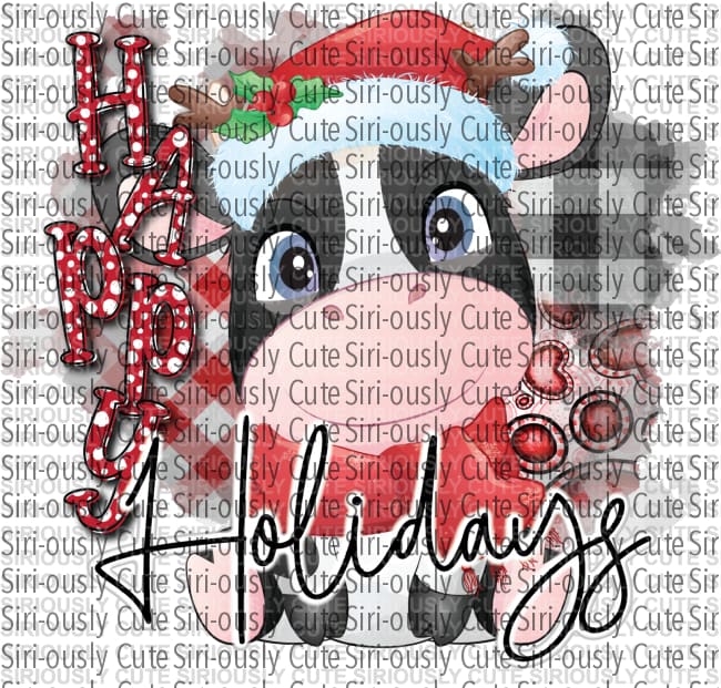 Happy Holidays - Cow