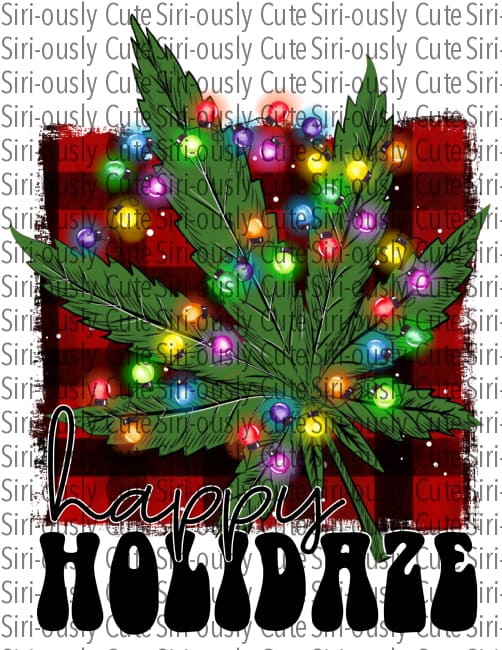 Happy Holidaze - Leaf With Lights