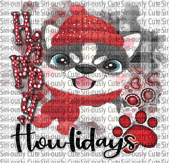 Happy Howlidays - Husky