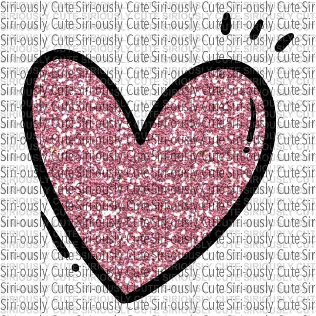 Heart - Pink Glitter - Siri-ously Cute Subs