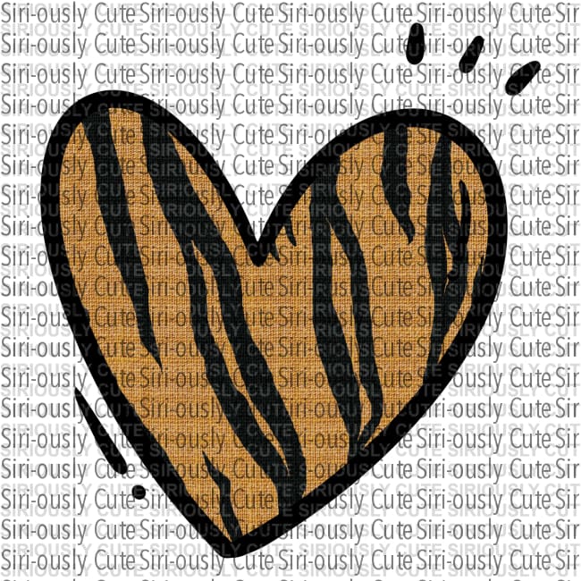 Heart - Tiger Print - Siri-ously Cute Subs