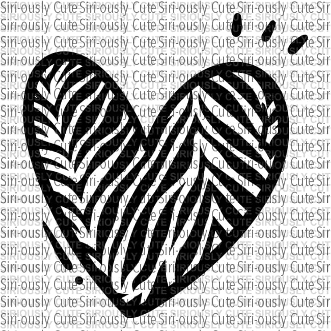 Heart - Zebra Print - Siri-ously Cute Subs
