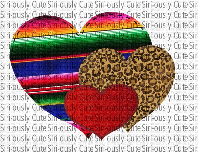 Hearts - Serape, Leopard, Red - Siri-ously Cute Subs