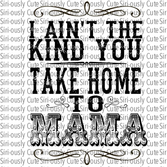 I Aint The Kind You Take Home To Mama