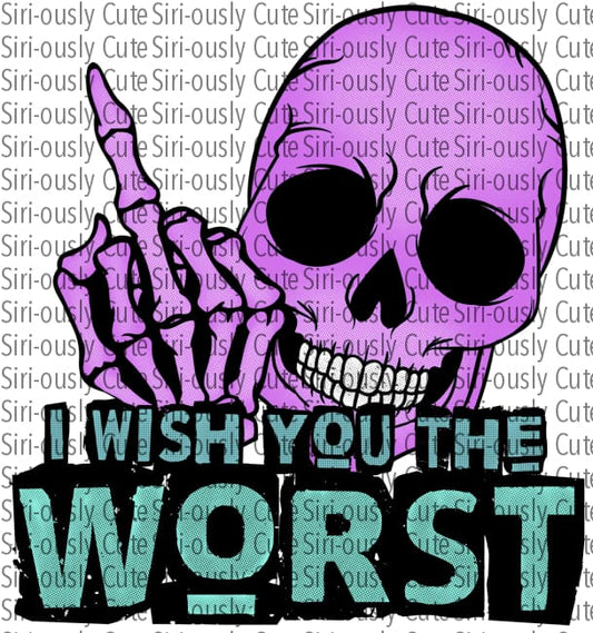 I Wish You The Worst - Purple Skull