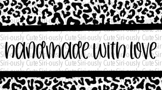 Leopard - Handmade With Love Packaging Stickers