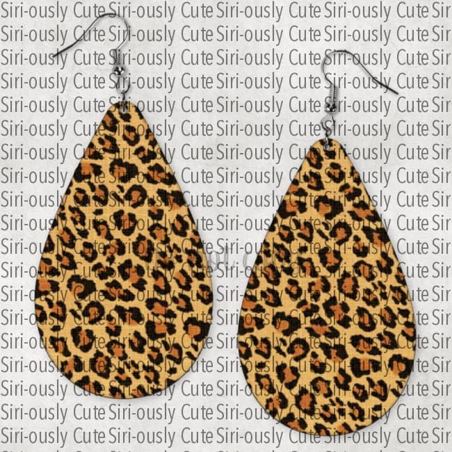 Leopard Print Teardrop Earrings