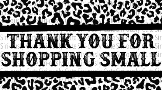 Leopard - Thank You For Shopping Small Packaging Stickers