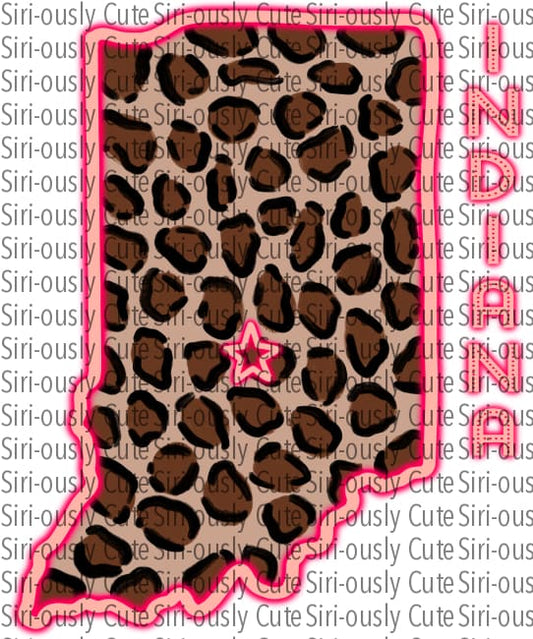 Leopard With Neon Pink - Indiana