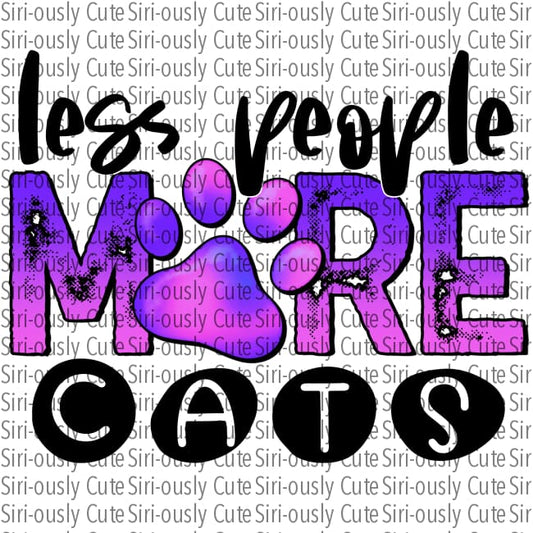 Less People More Cats - Purple
