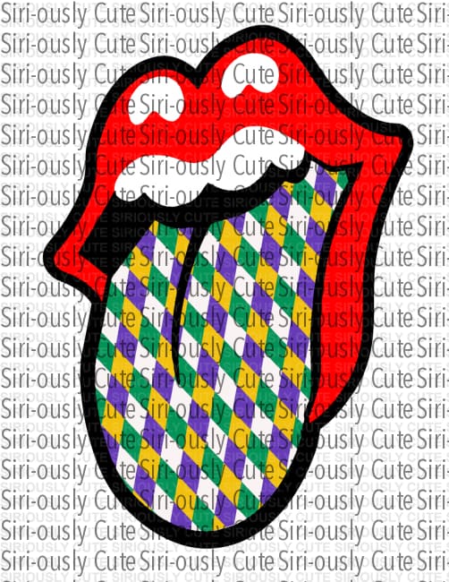 Lips - Mardi Gras Pattern 1 - Siri-ously Cute Subs