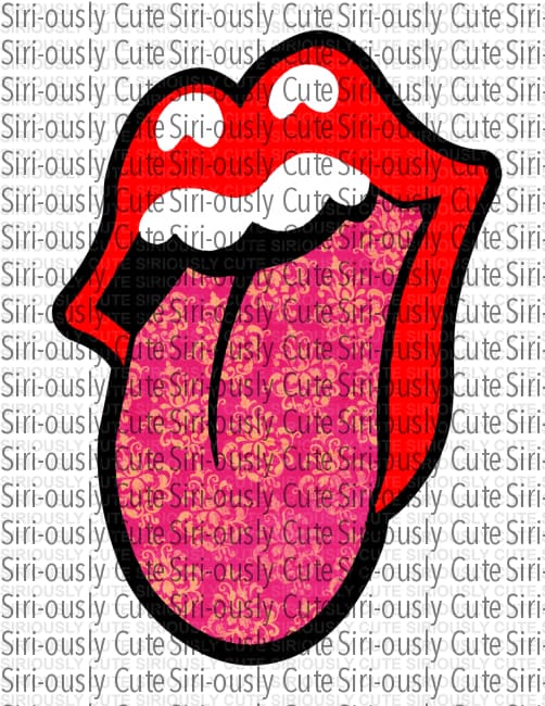 Lips - Pink Baroque Pattern - Siri-ously Cute Subs