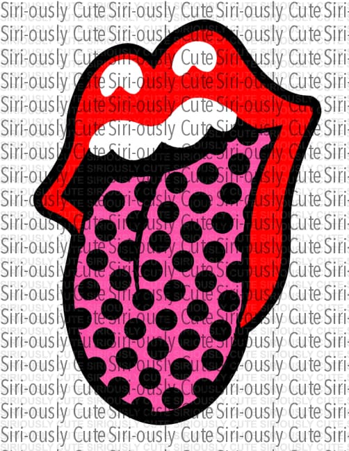 Lips - Pink Polka Dot 1 - Siri-ously Cute Subs