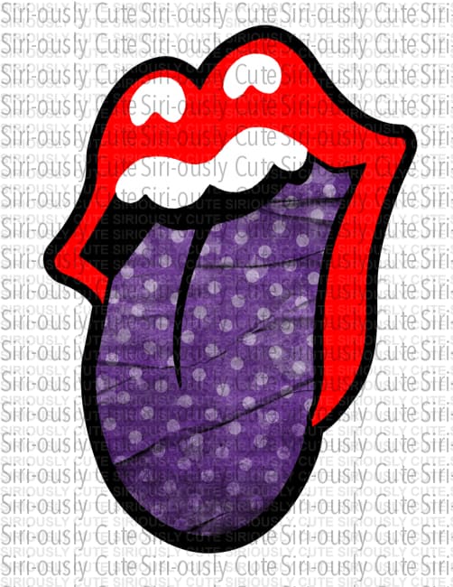 Lips - Purple Polka Dot Pattern - Siri-ously Cute Subs