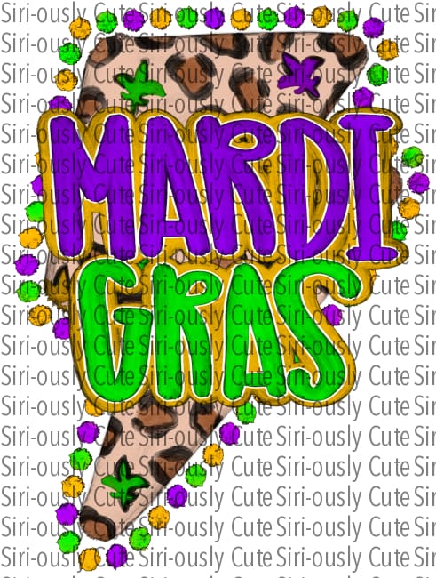 Mardi Gras - Leopard Bolt