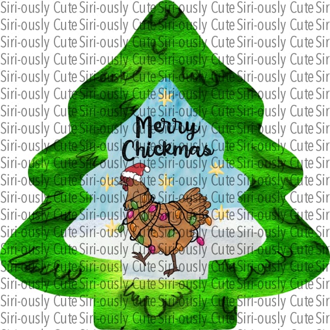 Merry Chickmas Tree Wind Spinner Sublimation Transfer