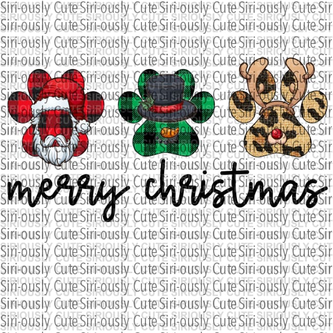 Merry Christmas - Dog Prints