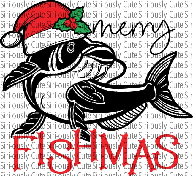 Merry Fishmas - Red Santa Hat