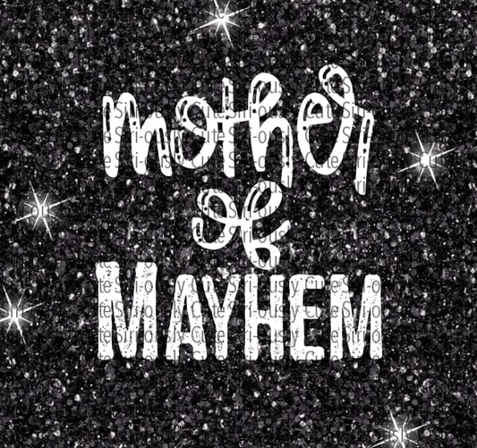 Moher Of Mayhem - Black Glitter Straight Tumbler
